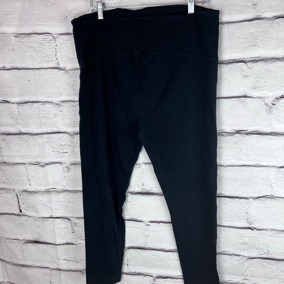 J.Crew Black Maternity Leggings XL Over Belly Panel Soft Stretch Cotton Blend - Picture 4 of 7